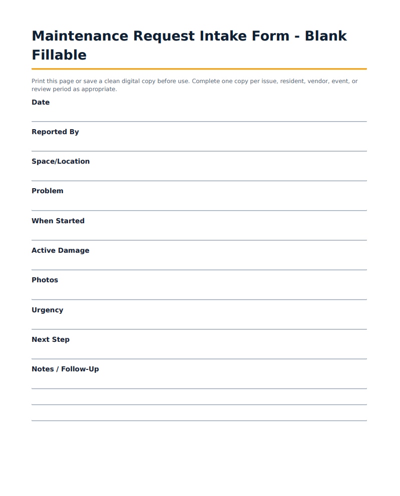 Utility Interruption Log